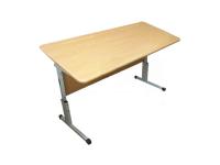 Стол ученический двухместный с регулировкой высоты и угла наклона №5-7