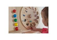 Тактильный модуль-лабиринт цветок настенный 400х400 мм