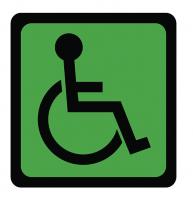 Тактильный знак светонакопительный для инвалидов в кресле