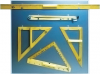 Комплект линеек для школьной доски + доска крепежная (для хранения)