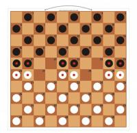 Доска магнитная шашечная стоклеточная 62 см