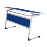 Стол ученич.2-местн.рег. по высоте с царгой и наклоном столешницы (г.р. 3-5, 5-7) серии "Уникум"