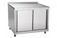 Стол-тумба купе пристенный, нерж.ст., 1 полка, 1000х600х900(860) мм