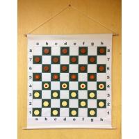 Мобильная демонстрационная шашечная доска 70 см в тубусе